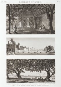 Zichten rondom Caïro, Egypte, ca. 1798 door Unbekannt