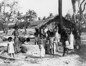 Dorpsscene, Trincomalee, Ceylon, 1945