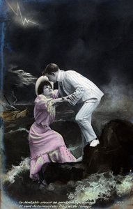Vintage Franse ansichtkaart, ca. 1900 door Unbekannt