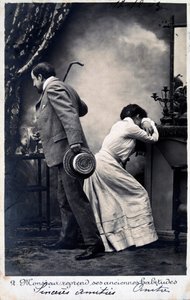 Vintage Franse ansichtkaart, c1900