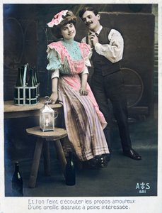 Vintage Franse ansichtkaart, ca. 1900 door Unbekannt