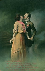 Vintage romantische ansichtkaart door Unbekannt