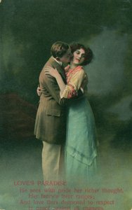 Vintage romantische ansichtkaart door Unbekannt
