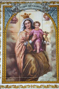 Virgen del Carmen mozaïek, Malaga, Spanje door Unbekannt