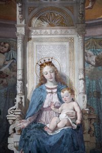 Maagd en kind schilderij in San Filippo Neri kerk, Turijn, Italië