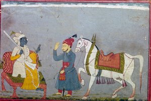 Vishnu in zijn 10e incarnatie als het Witte Paard Kalki, 1710-1720 door Unbekannt