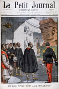 Bezoek van Ras Makonnen aan Les Invalides in Parijs, 1902