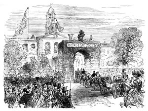 Bezoek van de Koningin en Prins Albert aan de Linnenhal, Belfast, ca. 1850s-1888 door Unbekannt
