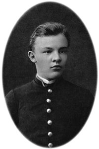 Vladimir Ulyanov Lenin als leerling op de middelbare school, Simbirsk, Rusland door Unbekannt