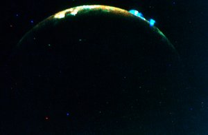 Vulkaanuitbarsting op Jupiters maan, Io, 1979 door Unbekannt