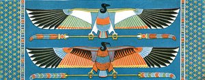 Gier plafonddecoraties, Philae, Egypte, 1928 door Unbekannt