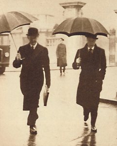 Wandelen in de regen, 1937 door Unbekannt