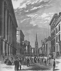 Wall Street, New York City, 1866, 1938 door Unbekannt
