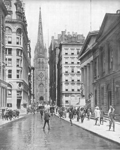 Wall Street, New York, VS, c1900 door Unbekannt
