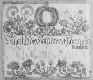 Muurtekst, ca. 1785