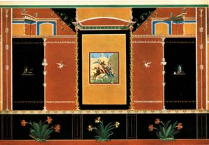 Muurschildering, Pompeii, Italië, 1928