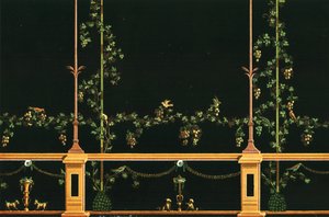 Muurdecoratie, Pompeii, Italië, 1928
