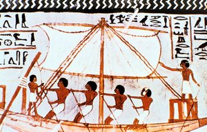 Muurschildering uit het graf van Sennefer, Abydos, Oud-Egypte, 18e dynastie, ca. 1450 v.Chr.