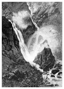 Wallamumbi Falls, New South Wales, Australië, 1886 door Unbekannt