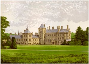 Walton Hall, Warwickshire, huis van Baronet Mordaunt, ca. 1880