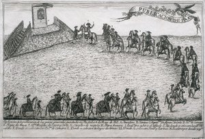 Oorlog van de Sinaasappels, gravure door Unbekannt