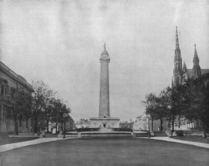 Washington Monument, Baltimore, Maryland, VS, c1900 door Unbekannt
