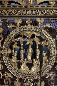 Wat Chedi Luang, Chiang Mai. Kunstwerk in het boeddhistisch museum, Thailand door Unbekannt