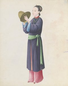 Aquarel van muzikant die bo tongbo speelt
