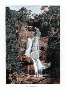 Waterval in Tijuca, Rio de Janeiro, Brazilië, 19e eeuw