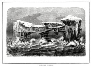 Door golven afgesleten ijsbergen, 1877 door Unbekannt