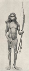 Wedda met boog, pijlen en bijl, 1926 door Unbekannt