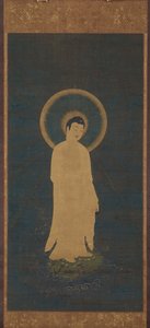 Welkomstafdaling van Amida Boeddha Raigo, ca. 1270-1333 door Unbekannt