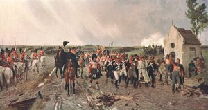Wellingtons Mars van Quatre Bras naar Waterloo, 1815, ca. 1878, ca. 1902