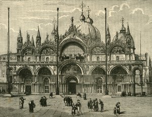 Westelijke voorzijde van de Sint-Marcus, Venetië, 1890