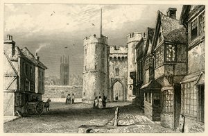 West Gate, Canterbury, Kent, c1845