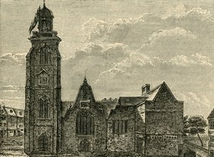 Westelijk uitzicht op de oude kerk van St. Martins-in-the-Fields, afgebroken in 1721