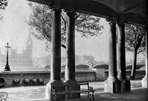 Westminster Bridge en Big Ben vanaf het terras van St Thomas