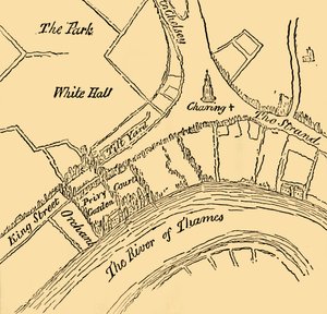 Whitehall tijdens het bewind van Hendrik VIII, 1881