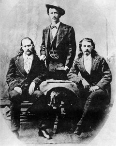 Wild Bill Hickok, Texas Jack Omohundro en Buffalo Bill Cody, ca. 1870s 1954 door Unbekannt