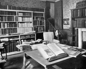 Studie van William Morris, Kelmscott Manor, Kelmscott, Oxfordshire