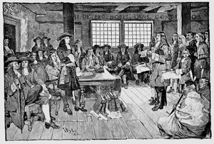 William Penn 1644-1718 Engelse Quaker en kolonialist, stichter van Pennsylvania, 1682 door Unbekannt