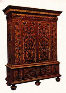 William en Mary Marqueteriekabinet, ca. 1690 door Unbekannt