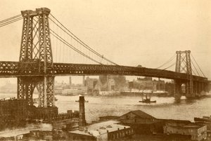 Williamsburg Hangbrug, New York, ca. 1930 door Unbekannt
