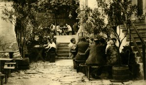 Wijnmakerij in Grinzing, Wenen, Oostenrijk, ca. 1935
