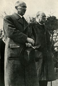 Winston Churchill en president Benes, ca. 1940s, 1947