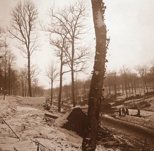 Winter, Genicourt, Noord-Frankrijk, c1914-c1918