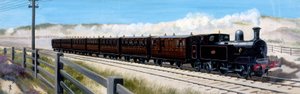 Wirral Railway trein op weg naar Birkenhead door Unbekannt