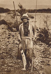 Met een vangst in Tokanu, Nieuw-Zeeland, ca. 1927, 1937 door Unbekannt