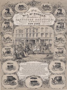Wm. L. McDonald, Fabrikanten van Rijtuigharnassen & Co. Repository, No. 26 Beekman & 1..., 1852-86 door Unbekannt