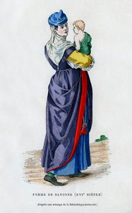 Vrouw van Bayonne, Frankrijk, 16e eeuw 1882-1884 door Unbekannt